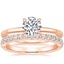 14K Rose Gold Petite Heritage Diamond Ring with Luxe Heritage Diamond Ring (1/3 ct. tw.)