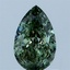 1.02 Ct. Fancy Vivid Green Pear Lab Grown Diamond