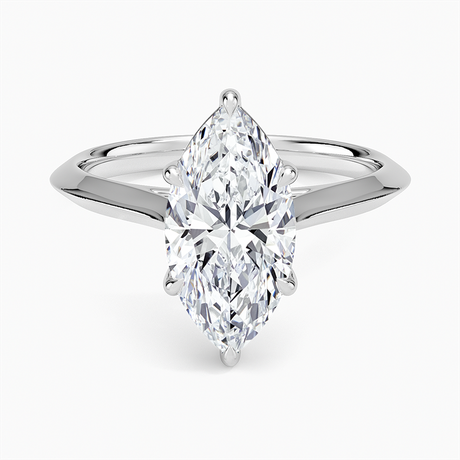 18K White Gold Piper Knife Edge Solitaire Ring