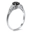 The Vevina Ring, smalltop view on a hand