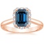 14K Rose Gold Lotus Flower Halo Diamond Ring (1/4 ct. tw.), smalltop view
