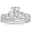 18KW Moissanite Luxe Willow Diamond Ring (1/4 ct. tw.) with Luxe Winding Willow Diamond Ring (1/4 ct. tw.), smalltop view