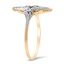 The Freddie Ring, smalltop view on a hand