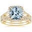 18KY Aquamarine Fortuna Diamond Bridal Set (2/3 ct. tw.), smalltop view