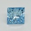 0.94 Ct. Fancy Vivid Blue Princess Lab Grown Diamond