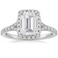 18K White Gold Joy Half-Coverage Diamond Ring, smalltop view