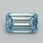 1.01 Ct. Fancy Vivid Blue Emerald Lab Grown Diamond