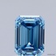 1.02 Ct. Fancy Vivid Blue Emerald Lab Grown Diamond