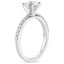 Platinum Petite Shared Prong Half Coverage Diamond Ring, smallside view