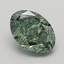 3.36 Ct. Fancy Vivid Green Oval Lab Grown Diamond