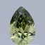 0.45 Ct. Fancy Vivid Green Pear Lab Grown Diamond