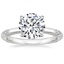 18K White Gold Alula Diamond Ring, smalltop view