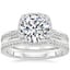 Platinum Tacori Dantela Bloom Diamond Ring with Tacori Dantela Eternity Diamond Ring (1/4 ct. tw.)