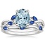 PT Aquamarine Willow Bridal Set With Sapphire Accents, smalltop view