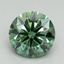 3.21 Ct. Fancy Vivid Green Round Lab Grown Diamond