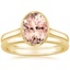 18KY Morganite Luna Bridal Set, smalltop view