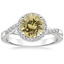 18K White Gold Chamise Halo Diamond Ring (1/5 ct. tw.), smalltop view
