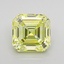 1.04 Ct. Fancy Vivid None Yellow Asscher Lab Grown Diamond