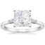 Platinum Tapered Baguette Three Stone Diamond Ring, smalltop view