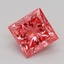 1.08 Ct. Fancy Vivid Pink Princess Lab Grown Diamond
