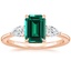 14K Rose Gold Adorned Opera Three Stone Diamond Ring (1/2 ct. tw.), smalltop view