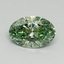 1.09 Ct. Fancy Vivid Pacific Green Oval Lab Grown Diamond