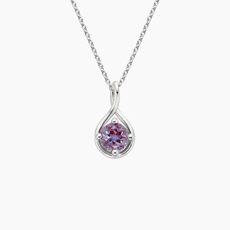 Lab Alexandrite Twist Pendant