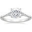 18K White Gold Aria Three Stone Diamond Ring (1/10 ct. tw.), smalltop view