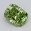 1.09 Ct. Fancy Vivid  Green Cushion Lab Grown Diamond