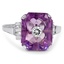 Retro Amethyst Cocktail Ring