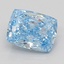 3.07 Ct. Fancy Vivid Blue Cushion Lab Grown Diamond