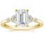 18K Yellow Gold Verbena Diamond Ring, smalltop view