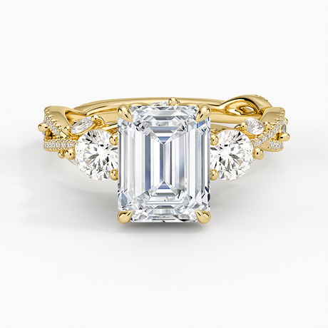 18K Yellow Gold Luxe Secret Garden Three Stone Diamond Ring (1 ct. tw.)