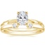 18K Yellow Gold Piedra Ring with Wren Diamond Open Ring