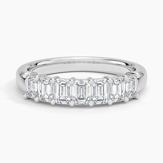Grace Seven Stone Emerald Lab Diamond Ring (1 ct. tw.) in Platinum