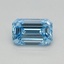 0.41 Ct. Fancy Intense Blue Emerald Lab Grown Diamond