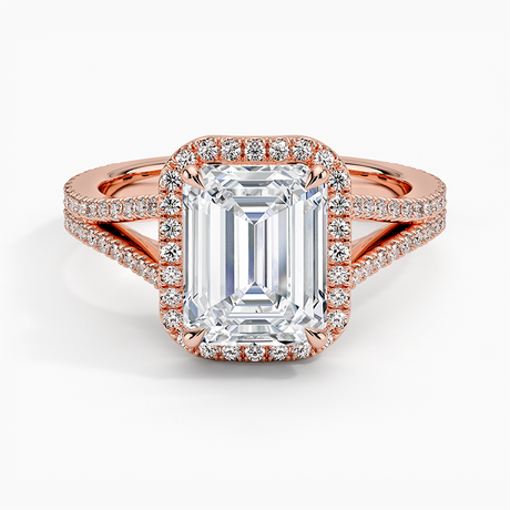 14K Rose Gold Fortuna Halo Diamond Ring (1/2 ct. tw.)