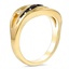 Sapphire Contoured Wave Wedding Band, smallview