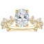 18K Yellow Gold Reflection Diamond Ring, smalltop view