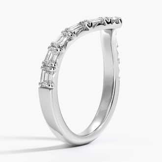 Nathalie Emerald-Cut and Asscher Lab Diamond Contour Ring (3/4 ct. tw.) in Platinum