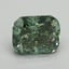2.55 Ct. Fancy Vivid Green Cushion Lab Grown Diamond