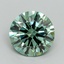 3.19 Ct. Fancy Vivid Green Round Lab Grown Diamond