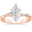 14K Rose Gold Chamise Diamond Ring (1/15 ct. tw.), smalltop view