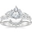 18K White Gold Secret Garden Diamond Ring (1/2 ct. tw.) with Lunette Diamond Ring