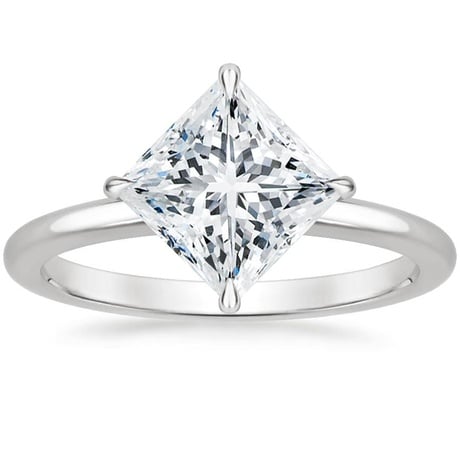 18K White Gold North Star Solitaire Ring