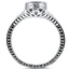 Oval Sapphire Bezel Ring with Hand Engraving, smallside view