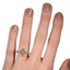 The Peyton Ring, smallzoomed in top view on a hand