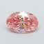 1.77 Ct. Fancy Vivid Brownish Pink Oval Lab Grown Diamond