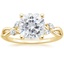 18K Yellow Gold Willow Diamond Ring (1/8 ct. tw.), smalltop view