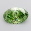 3.05 Ct. Fancy Vivid Green Oval Lab Grown Diamond